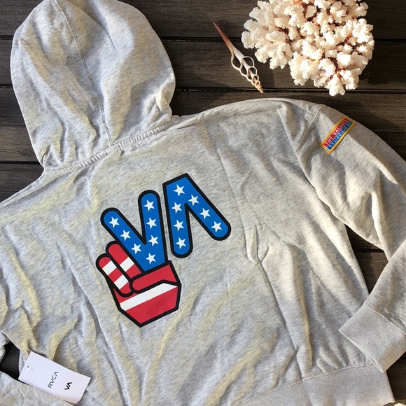 🌴🔆RVCA- FONTANA ZIP UP HOODIE SWEATSHIRT🔆🌴 - Picture 13 of 14